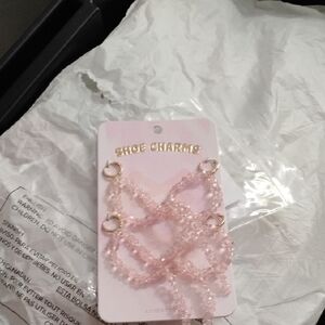 Anthropologie Pink Beaded Shoe Charms